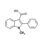 structure of CAS# 59050-41-8, 1-Methyl-2-Phenyl-1H-Indole-3-Carboxylic Acid;1-METHYL-2-PHENYL-1H-INDOLE-3-CARBOXYLICACID;MFCD06203416