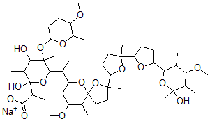 CAS#: 59202-85-6， (2S,3R,4R,5R,6S,7R,8S,27S)-5,15-Didemethoxy-14-Demethyl-5-Hydroxy-27-Methoxy-8,20-Dimethylseptamycin Sodium Salt