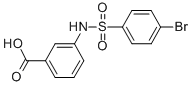 structure of CAS# 59256-24-5, 3-(4-Bromo-Benzenesulfonylamino)-Benzoic Acid;Zinc03025605