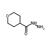 structure of CAS# 59293-18-4, Tetrahydro-2H-Pyran-4-Carbohydrazide;2H-3,4,5,6-tetrahydropyran-4-carbohydrazide;2H-pyran-4-carboxylic acid, tetrahydro-, hydrazide;MFCD09752016