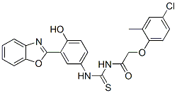 CAS#: 593238-40-5， N-[[[3-(2-Benzoxazolyl)-4-Hydroxyphenyl]Amino]Thioxomethyl]-2-(4-Chloro-2-Methylphenoxy)-Acetamide