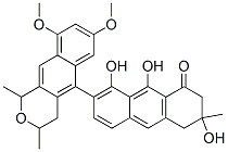 CAS#: 59481-46-8， 7-(3,4-Dihydro-7,9-Dimethoxy-1,3-Dimethyl-1H-Naphtho[2,3-c]Pyran-5-Yl)-3,4-Dihydro-3,8,9-Trihydroxy-3-Methylanthracen-1(2H)-One