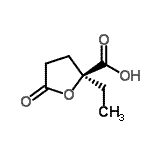 CAS 登录号：594845-75-7， (2S)-2-乙基-5-氧代四氢-2-呋喃羧酸