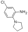 structure of CAS# 59504-29-9, 5-Chloro-2-Pyrrolidin-1-Ylaniline Hydrochloride;5-Chloro-2-Pyrrolidin-1-Yl-Aniline;5-Chloro-2-1-Pyrrolidinylaniline;(5-Chloro-2-Pyrrolidin-1-Yl-Phenyl)Amine