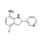 CAS#: 595545-07-6， 4-Fluoro-7-Methyl-2-(3-Pyridinyl)Indoline