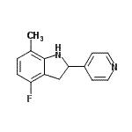 CAS#: 595545-08-7， 4-Fluoro-7-Methyl-2-(4-Pyridinyl)Indoline