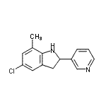 CAS#: 595549-20-5， 5-Chloro-7-Methyl-2-(3-Pyridinyl)Indoline