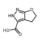structure of CAS# 595610-49-4, 4,5-Dihydro-2H-Furo[2,3-c]Pyrazole-3-Carboxylic Acid;2H-Furo[2,3-c]pyrazole-3-carboxylic acid, 4,5-dihydro-;4,5-dihydro-1h-furo[2,3-c]pyrazole-3-carboxylic acid;4,5-dihydro-1H-furo[2,3-c]pyrazole-3-carboxylicacid