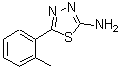 structure of CAS# 59565-54-7, 5-(2-Methylphenyl)-1,3,4-Thiadiazol-2-Amine;2-Amino-5-(o-tolyl)-1,3,4-thiadiazole;5-(2-Methylphenyl)-1,3,4-thiadiazol-2-amine #;5-(o-tolyl)-1,3,4-thiadiazol-2-amine