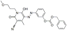 CAS#: 59572-08-6， Benzyl 3-[[5-Cyano-1,6-Dihydro-2-Hydroxy-1-(3-Methoxypropyl)-4-Methyl-6-Oxo-3-Pyridyl]Azo]Phenyl Carbonate