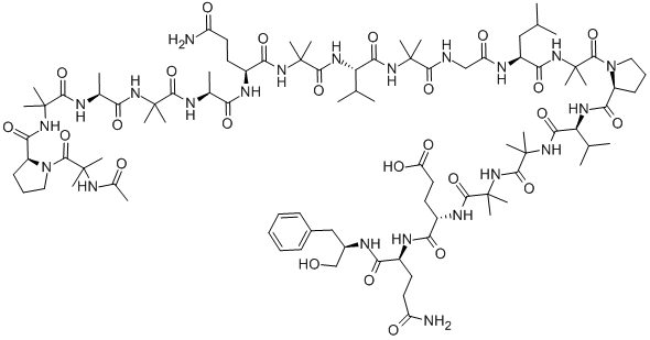 structure of CAS# 59588-86-2, Alamethicin;Antibiotic U-22324;Alamethicin (Synthetic Trichoderma Viride);Alamethicin F 30
