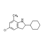 CAS#: 596083-19-1， 5-Chloro-2-Cyclohexyl-7-Methylindoline