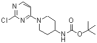 structure of CAS# 596817-49-1, [1-(2-Chloro-4-Pyrimidinyl)-4-Piperidinyl]-Carbamic Acid 1,1-Dimethylethyl Ester;[1-(2-CHLORO-PYRIMIDIN-4-YL)-PIPERIDIN-4-YL]-CARBAMIC ACID TERT-BUTYL ESTER