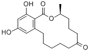 structure of CAS# 5975-78-0, Zearalanone;(11S)-15,17-Dihydroxy-11-Methyl-12-Oxabicyclo[12.4.0]Octadeca-1(18),14,16-Triene-7,13-Quinone;Stk028034;Smr000058193