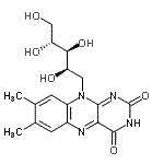 CAS#: 5978-87-0， 1-Deoxy-1-(7,8-Dimethyl-2,4-Dioxo-3,4-Dihydrobenzo[g]Pteridin-10(2H)-Yl)-D-Arabinitol