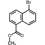 structure of CAS# 59866-97-6, Methyl 5-Bromo-1-Naphthoate;5-Bromo-naphthalene-1-carboxylic acid methyl ester;methyl 5-bromonaphthalenecarboxylate
