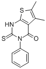 structure of CAS# 59898-64-5, 5,6-Dimethyl-3-Phenyl-2-Thioxo-2,3-Dihydrothieno[2,3-d]Pyrimidin-4(1H)-One;5,6-Dimethyl-3-Phenyl-2-Thioxo-1H-Thieno[3,2-E]Pyrimidin-4-One;Zinc00444790;Sbb010028