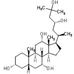 CAS#: 59906-15-9， (3alpha,5beta,7alpha,12alpha,23R)-Cholestane-3,7,12,23,25-Pentol