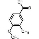 structure of CAS# 59931-48-5, 4-Methoxy-3-Methyl-Benzoyl Chloride;4-Methoxy-3-methylbenzoyl chloride;MFCD11111060