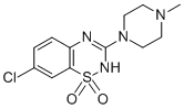 CAS#: 59943-31-6， 7-Chloro-3-(4-methyl-1-piperazinyl)-2H-1,2,4-Benzothiadiazine 1,1-dioxide