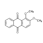 structure of CAS# 6003-12-9, 1,2-Dimethoxy-9,10-Anthraquinone;########;1,2-dimethoxyanthra-9,10-quinone;1,2-Dimethoxyanthracene-9,10-dione
