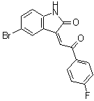 CAS#: 601487-96-1， (3Z)-5-Bromo-3-[2-(4-fluorophenyl)-2-oxoethylidene]-1,3-dihydro-2H-indol-2-one