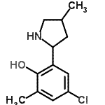 CAS#: 603069-17-6， 4-Chloro-2-methyl-6-(4-methyl-2-pyrrolidinyl)phenol