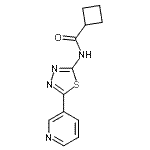 CAS#: 603073-26-3， N-[5-(3-Pyridinyl)-1,3,4-thiadiazol-2-yl]cyclobutanecarboxamide