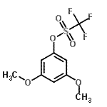 structure of CAS# 60319-09-7, 3,5-Dimethoxyphenyl Trifluoromethanesulfonate;3,5-di-(MeO)lC6H3-OTf;3,5-Dimethoxyphenol trifluoromethanesulfonate;3,5-Dimethoxyphenyl triflate