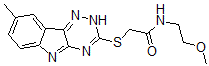 CAS#: 603946-30-1， N-(2-Methoxyethyl)-2-[(8-Methyl-2H-1,2,4-Triazino[5,6-b]Indol-3-Yl)Thio]-Acetamide