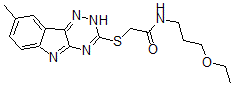 CAS#: 603946-31-2， N-(3-Ethoxypropyl)-2-[(8-Methyl-2H-1,2,4-Triazino[5,6-b]Indol-3-Yl)Thio]-Acetamide