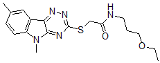 CAS#: 603946-53-8， 2-[(5,8-Dimethyl-5H-1,2,4-Triazino[5,6-b]Indol-3-Yl)Thio]-N-(3-Ethoxypropyl)-Acetamide