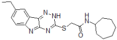 CAS#: 603946-56-1， N-Cycloheptyl-2-[(8-Ethyl-2H-1,2,4-Triazino[5,6-b]Indol-3-Yl)Thio]-Acetamide