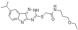 CAS#: 603947-34-8， N-(3-Ethoxypropyl)-2-[[8-(Isopropyl)-2H-1,2,4-Triazino[5,6-b]Indol-3-Yl]Thio]-Acetamide