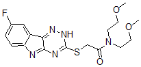 CAS#: 603947-86-0， 2-[(8-Fluoro-2H-1,2,4-Triazino[5,6-b]Indol-3-Yl)Thio]-N,N-Bis(2-Methoxyethyl)-Acetamide