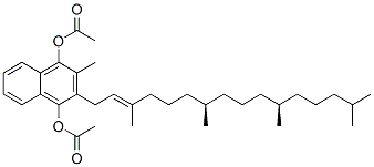 CAS#: 604-87-5， 2-Methyl-3-[(2E,7R,11R)-3,7,11,15-Tetramethyl-2-Hexadecenyl]-1,4-Naphthalenediol Diacetate