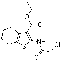 结构式 CAS# 60442-41-3, 2-[(2-氯乙酰基)氨基]-4,5,6,7-四氢-苯并[b]噻吩-3-羧酸乙酯