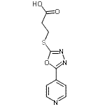 CAS#: 604740-20-7， 3-{[5-(4-Pyridinyl)-1,3,4-oxadiazol-2-yl]sulfanyl}propanoic acid