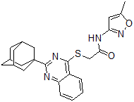 CAS#: 604794-94-7， N-(5-Methyl-3-Isoxazolyl)-2-[(2-Tricyclo[3.3.1.1(3,7)]Dec-1-Yl-4-Quinazolinyl)Thio]-Acetamide