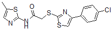 CAS#: 606089-15-0， 2-[[4-(4-Chlorophenyl)-Thiazol-2-Yl]Thio]-N-(5-Methyl-Thiazol-2-Yl)-Acetamide