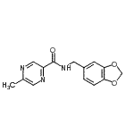 CAS#: 606096-87-1， N-(1,3-Benzodioxol-5-ylmethyl)-5-methyl-2-pyrazinecarboxamide