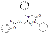 CAS#: 606098-41-3， 2-(2-Benzoxazolylthio)-N-[2-(Cyclohexylamino)-2-Oxoethyl]-N-Benzyl-Acetamide