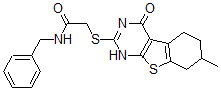CAS#: 606106-65-4， 2-[(1,4,5,6,7,8-Hexahydro-7-Methyl-4-Oxo[1]Benzothieno[2,3-d]Pyrimidin-2-Yl)Thio]-N-Benzyl-Acetamide