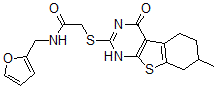 CAS#: 606106-87-0， N-(Furan-2-Ylmethyl)-2-[(1,4,5,6,7,8-Hexahydro-7-Methyl-4-Oxo[1]Benzothieno[2,3-d]Pyrimidin-2-Yl)Thio]-Acetamide