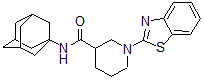 CAS#: 606106-92-7， 1-(2-Benzothiazolyl)-N-Tricyclo[3.3.1.1(3,7)]Dec-1-Yl-3-Piperidinecarboxamide