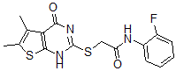 CAS#: 606108-16-1， 2-[(1,4-Dihydro-5,6-Dimethyl-4-Oxothieno[2,3-d]Pyrimidin-2-Yl)Thio]-N-(2-Fluorophenyl)-Acetamide