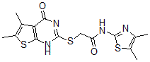 CAS#: 606108-28-5， 2-[(1,4-Dihydro-5,6-Dimethyl-4-Oxothieno[2,3-d]Pyrimidin-2-Yl)Thio]-N-(4,5-Dimethyl-Thiazol-2-Yl)-Acetamide