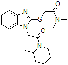 CAS#: 606110-51-4， 2-[[1-[2-(2,6-Dimethyl-Piperidin-1-Yl)-2-Oxoethyl]-1H-Benzo[d]Imidazol-2-Yl]Thio]-N,N-Dimethyl-Acetamide