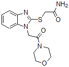 CAS#: 606110-53-6， 2-[[1-[2-(4-Morpholinyl)-2-Oxoethyl]-1H-Benzo[d]Imidazol-2-Yl]Thio]-Acetamide