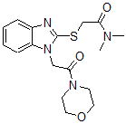 CAS#: 606110-86-5， N,N-Dimethyl-2-[[1-[2-(4-Morpholinyl)-2-Oxoethyl]-1H-Benzo[d]Imidazol-2-Yl]Thio]-Acetamide